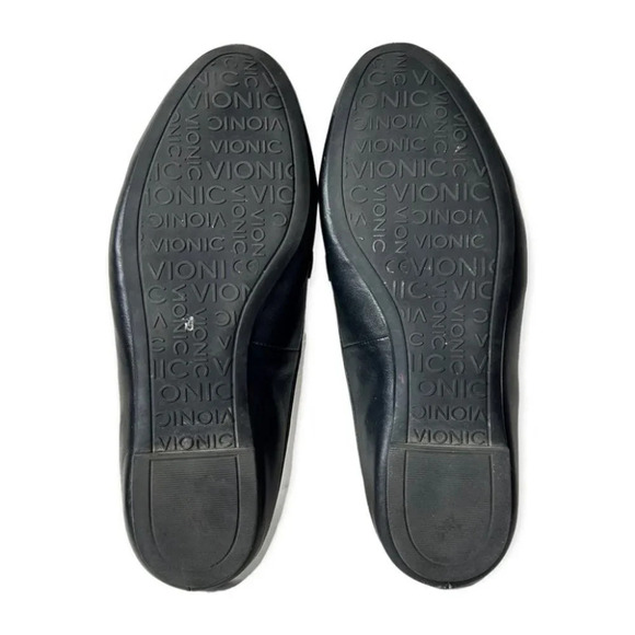Vionic Snug Adeline Black Leather Loafer  Mule - Picture 7 of 8